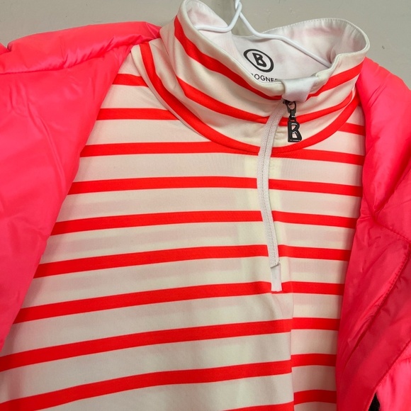 BOGNER VEST 1/4 ZIP TOP SET SZ 8-10 M STRIPED ATHLETIC PERFORMANCE BOLD MODERN - Picture 4 of 13
